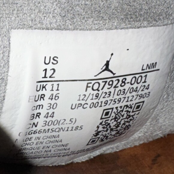 Nike Air Jordan 4 Retro Wet Cement Grey FQ7928-001 Men’s Size 12 main image 7
